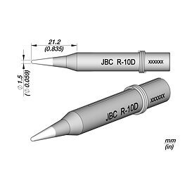 Lödspets R-10D, Ø 1,5 mm