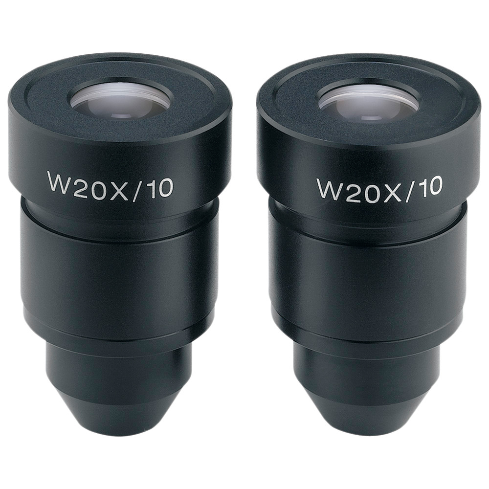 Pair of wide-field eyepieces for stereo microscopes, 20x