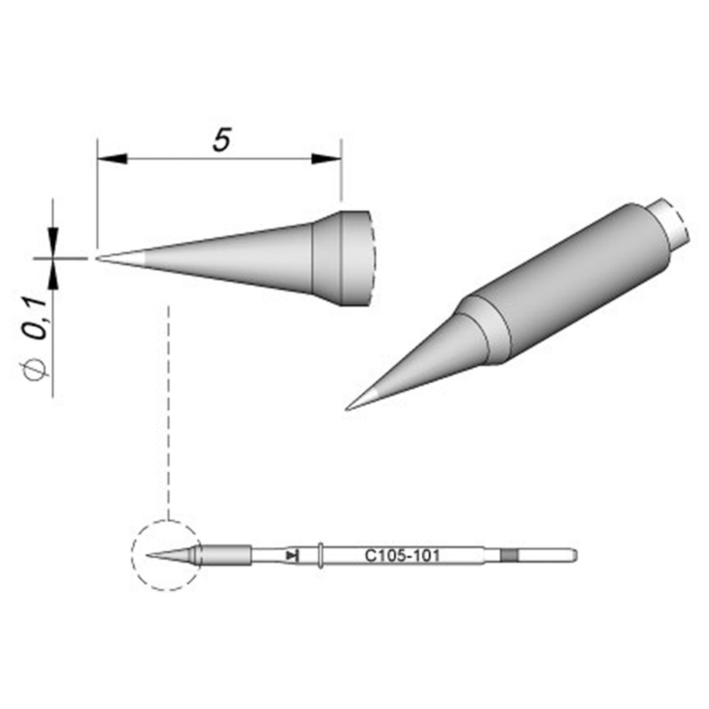 Soldering cartridge lead-free C115-128 - 2