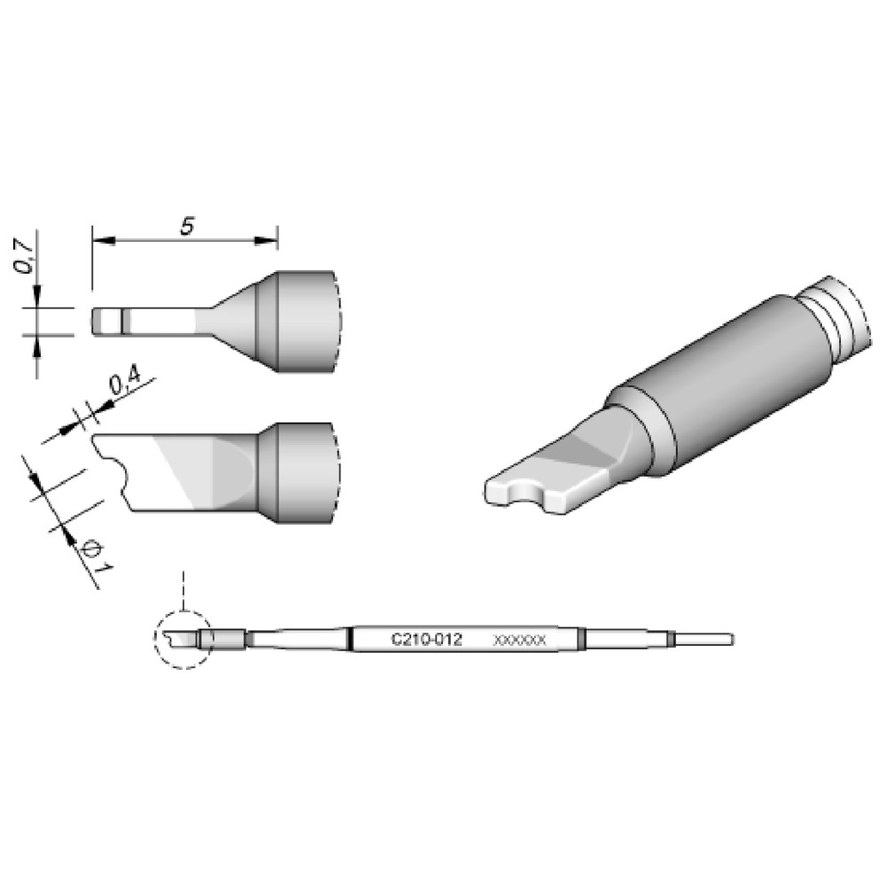 Solder cartridge lead free C210-033 - 2