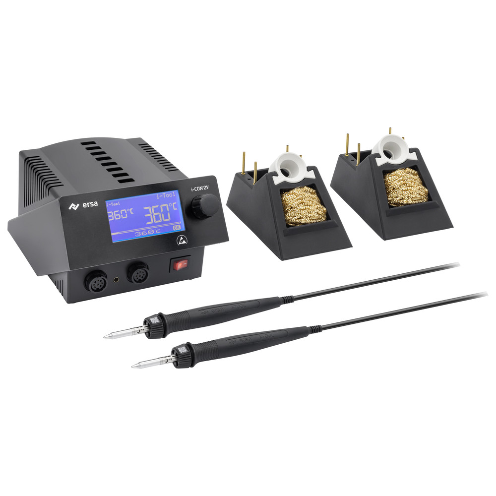 i-CON 2V MK2, with two i-TOOL MK2 soldering irons