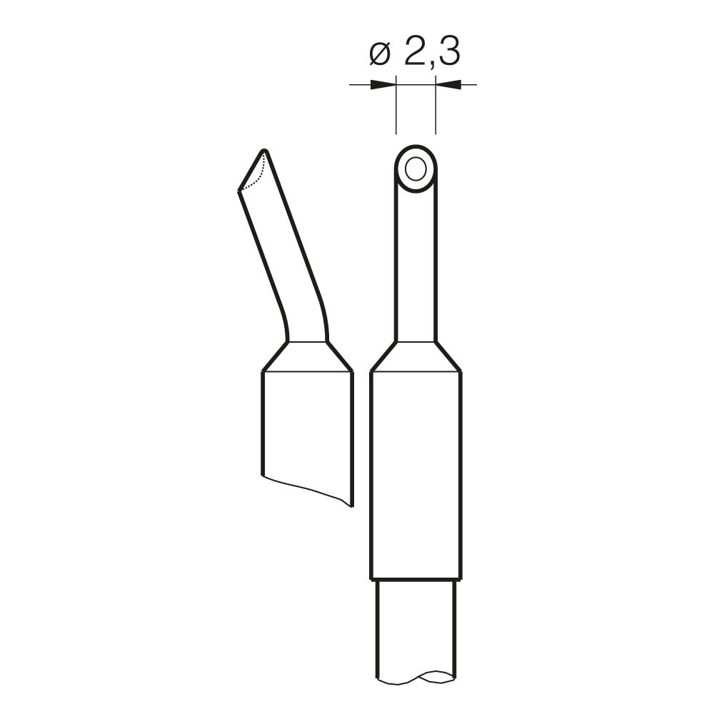 Lödspets serie C245 special, C245268/1,5 x 15 mm, stiftlödspets - 2