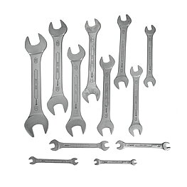 Open-end wrench set DIN 3110, 12-piece, 6–32 mm