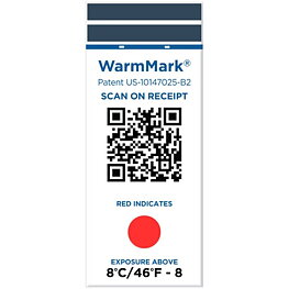 WarmMark® QR 37 °C (8 timmar) temperaturindikator med ett fönster