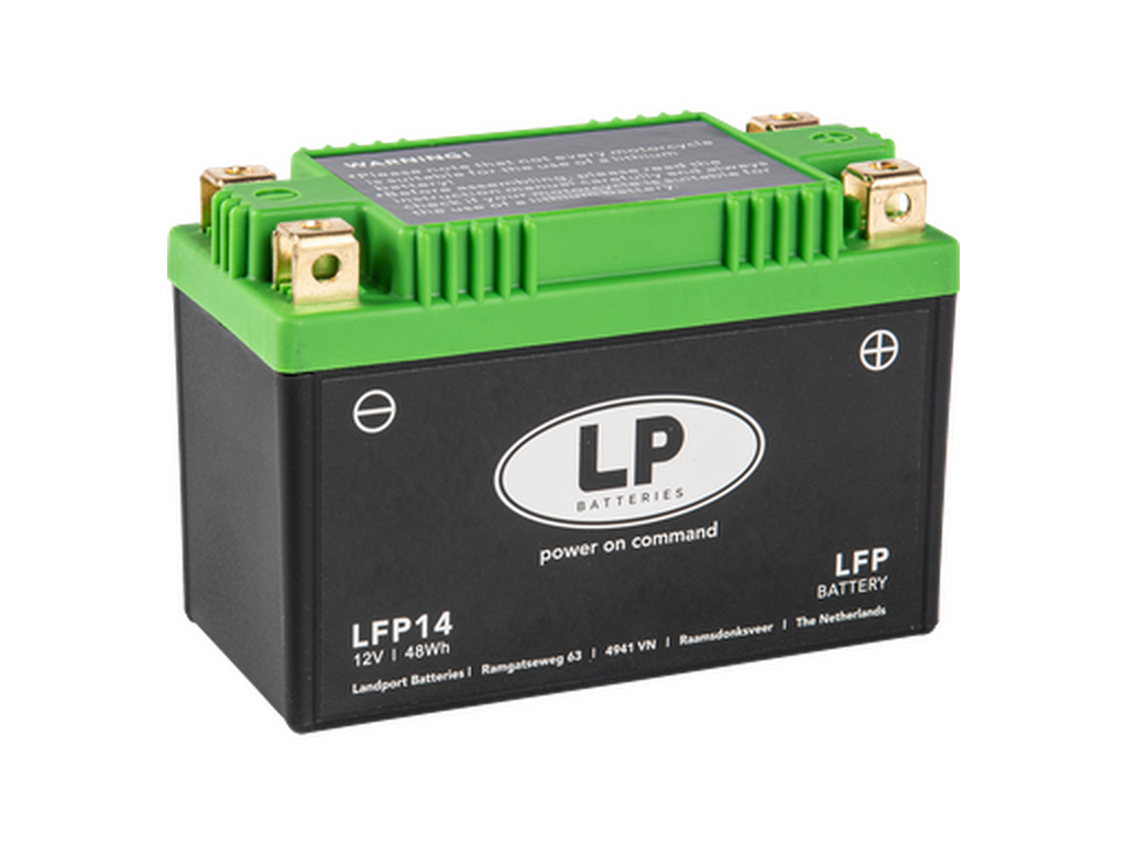 LP Litium Mc batteri YTX14-BS mfl. 12v 48Wh
