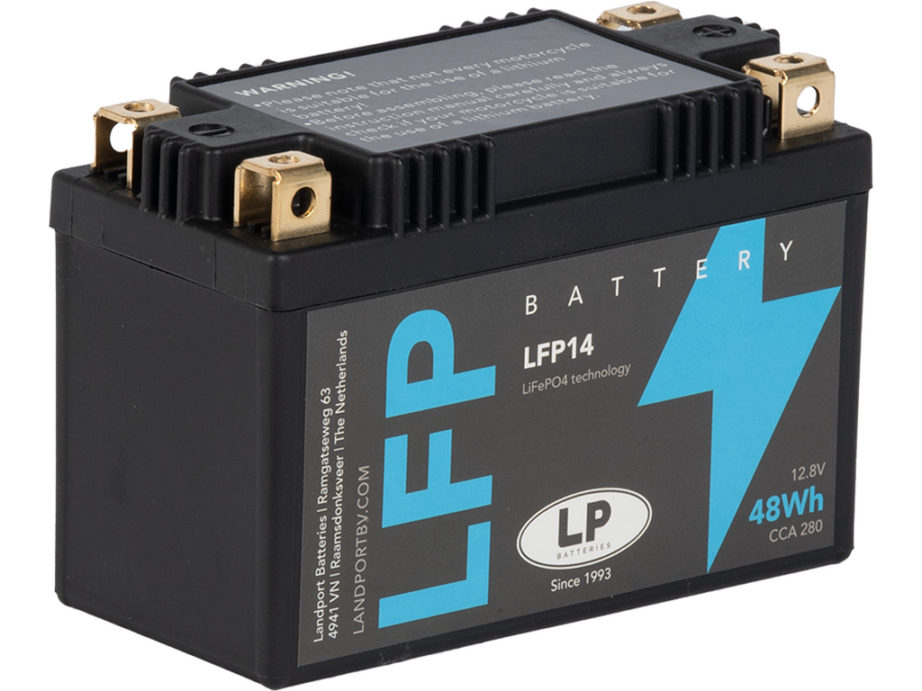 LP Litium Mc batteri YTX14-BS mfl. 12v 48Wh - 2
