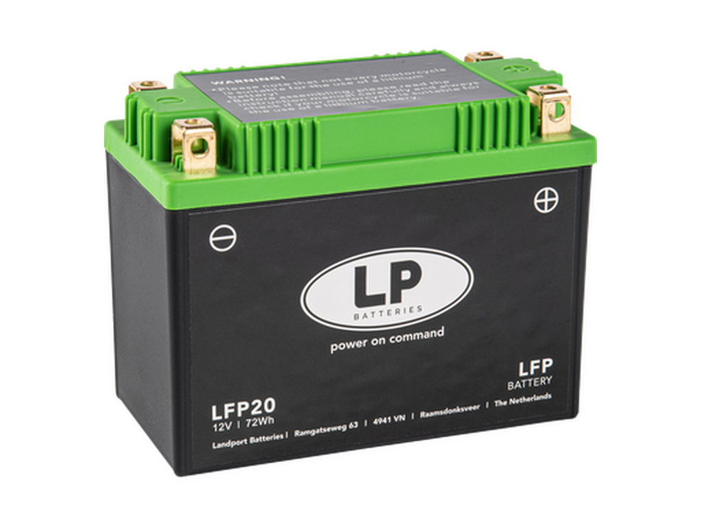 LP Litium Mc batteri YTX20L-BS mfl. 12v 72Wh