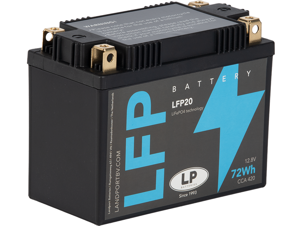 LP Litium Mc batteri YTX20L-BS mfl. 12v 72Wh - 2