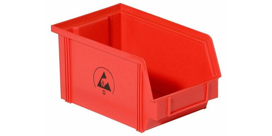 ESD storage bin, red 5321.R.3Z