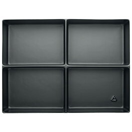 Djupdragningsbricka 60 mm, ESD, 4 fack, 116 x 160 mm