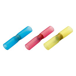 Solder connectors with heat-shrink insulation, blue, 1.5–2.5 mm²