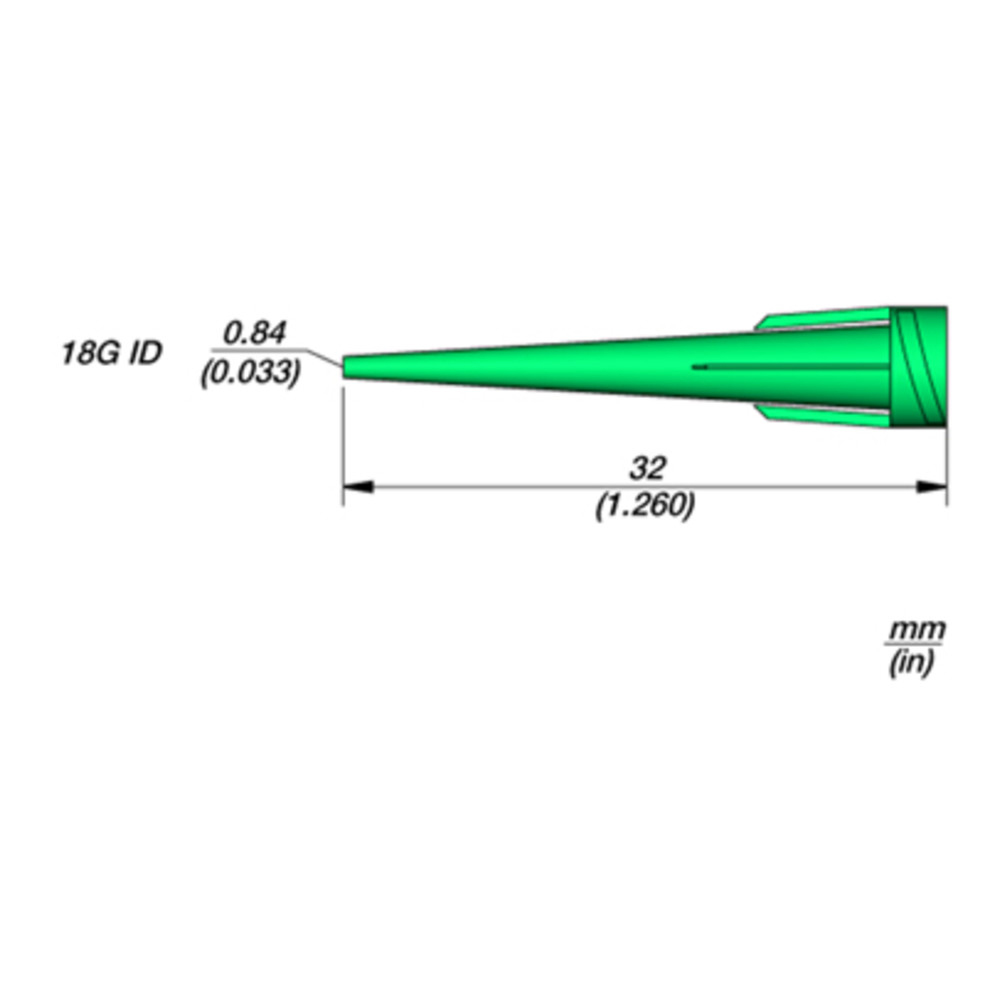 Doseringsnål i plast, 0,61 mm, rosa - 2