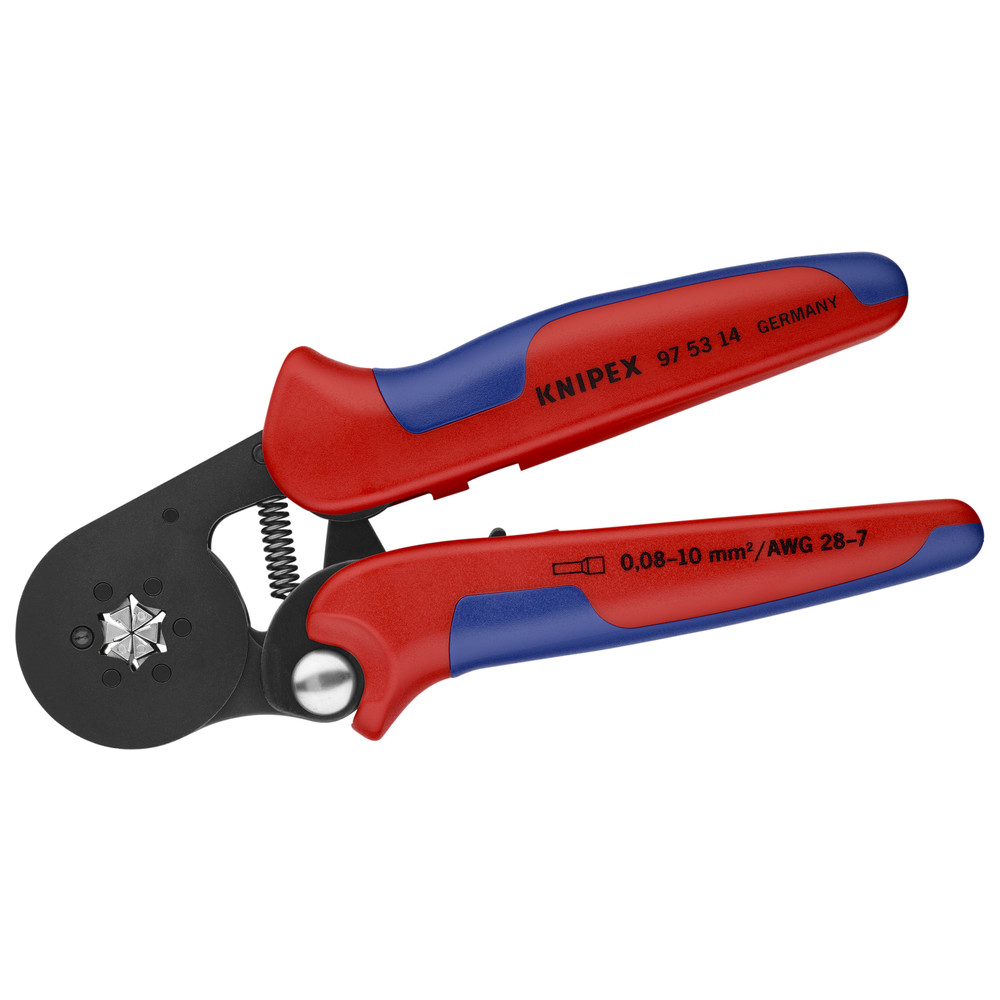 Self-adjusting crimping pliers for wire end ferrules, 0.08–10.0/16 mm²