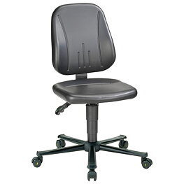 Arbetsstol Unitec 2 med hjul, ESD, svart (konstläder)