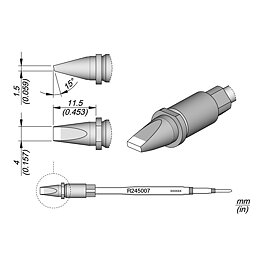 Lödspets serie R245, mejselform, R245016/1,0 x 0,5 mm