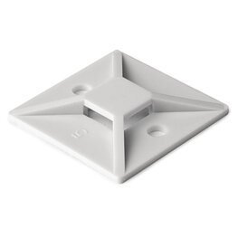 Fästplatta, 19,0 x 19,0 x 3,8 mm, natur, borrning/limning