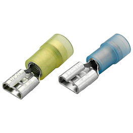 Flat plug sleeve, 0.5–1.5 mm², 2.8 x 0.5 mm, red