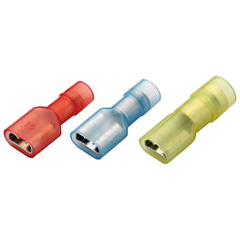 Flat plug sleeve, fully insulated, 0.1–0.5 mm², 4.8 x 0.8 mm, red