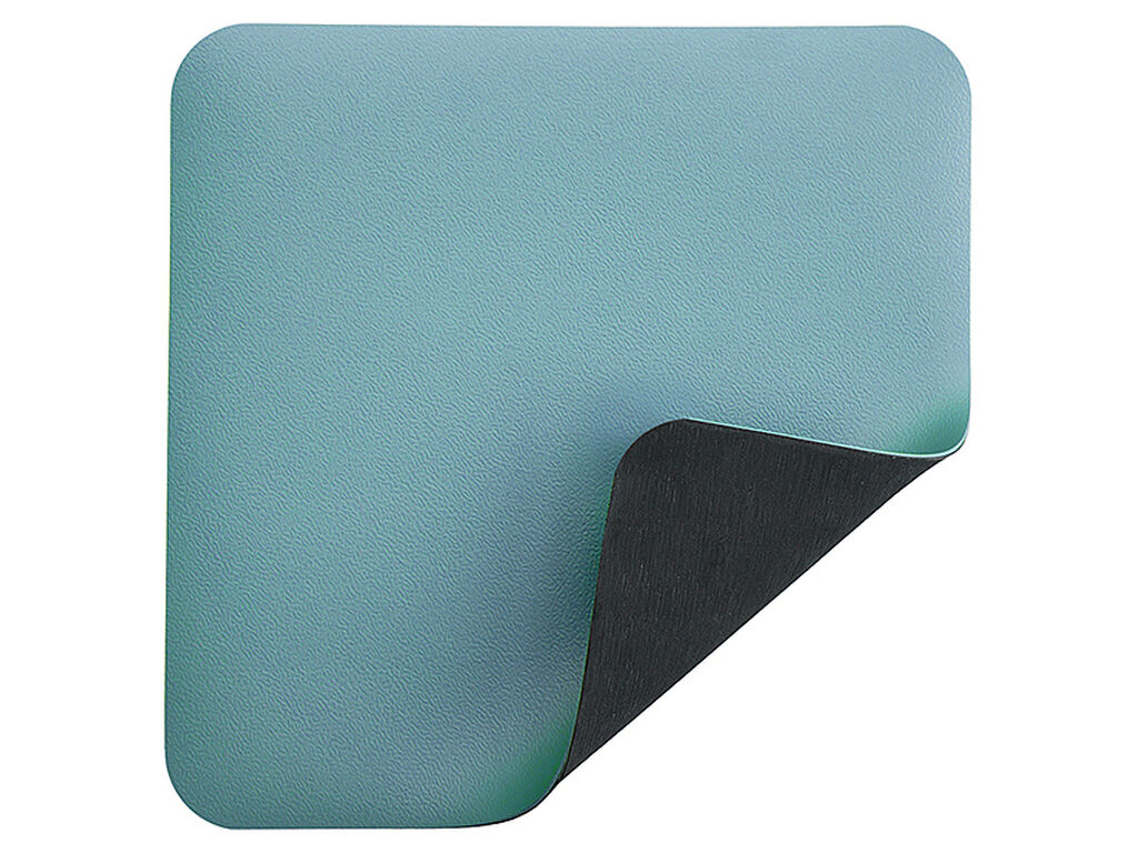 ESD table mat Premium, light blue, 600 x 900 x 2 mm, 2x 10mm snap fastener