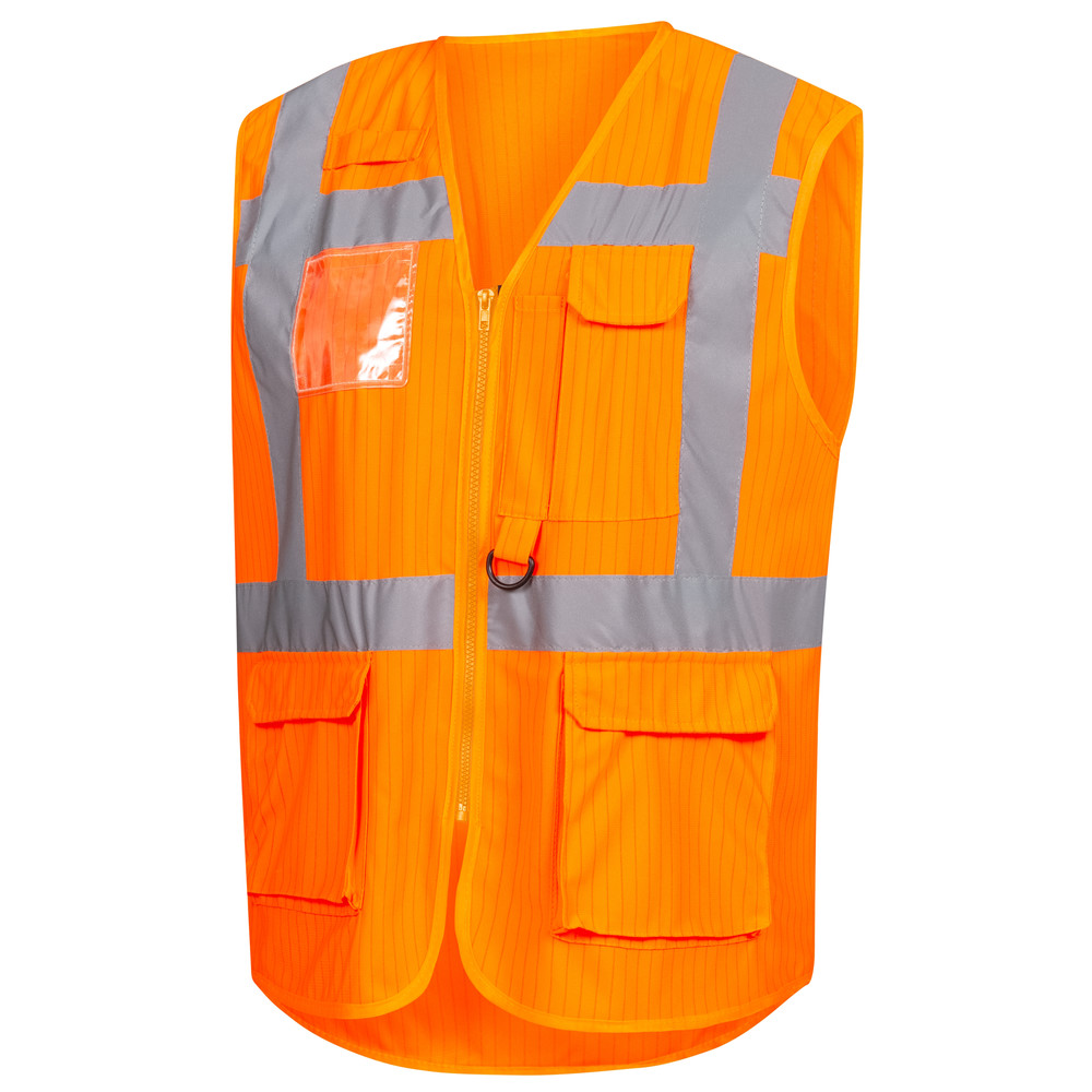 High-visibility vest, neon orange, L