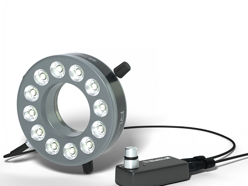 LED ring light, green (528 nm), working distance 150 mm - 500 mm (optimum  270 mm)