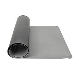 Bordsunderlägg, ESD, 610 x 1 220 mm, platinagrå, rundade hörn, 2 x 10 mm DK