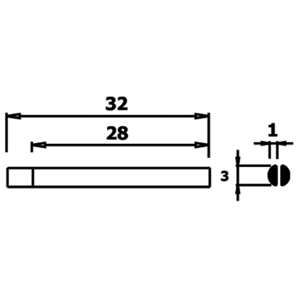 Mini-platt rund tång, greppytor släta, 3,0 mm, ESD-handtag - 2
