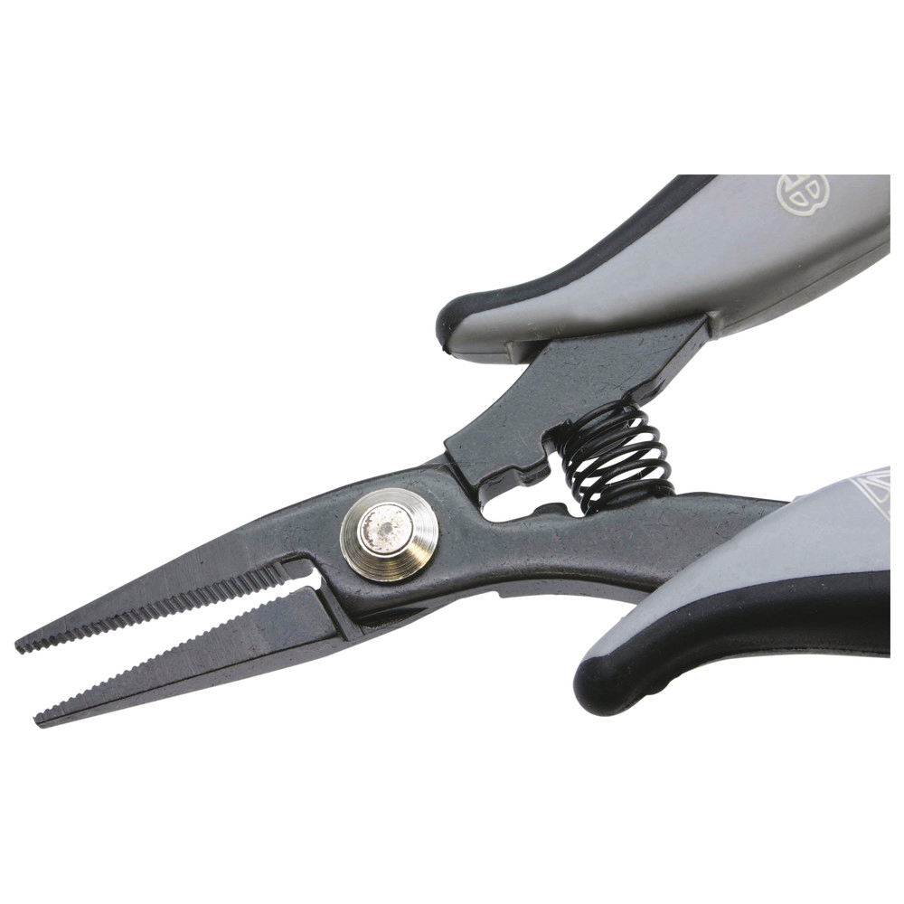 Platt tång, greppytor räfflade, käftbredd 2,0 mm, ESD-handtag
