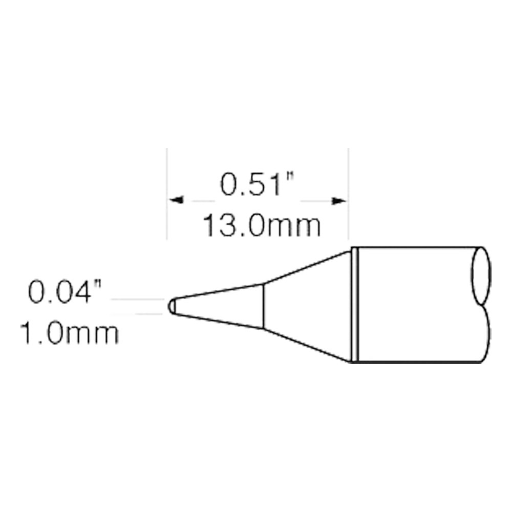 Solder cartridge for MFR-H1-SC, 1.0 x 18.0 mm, tapered, 460 °C