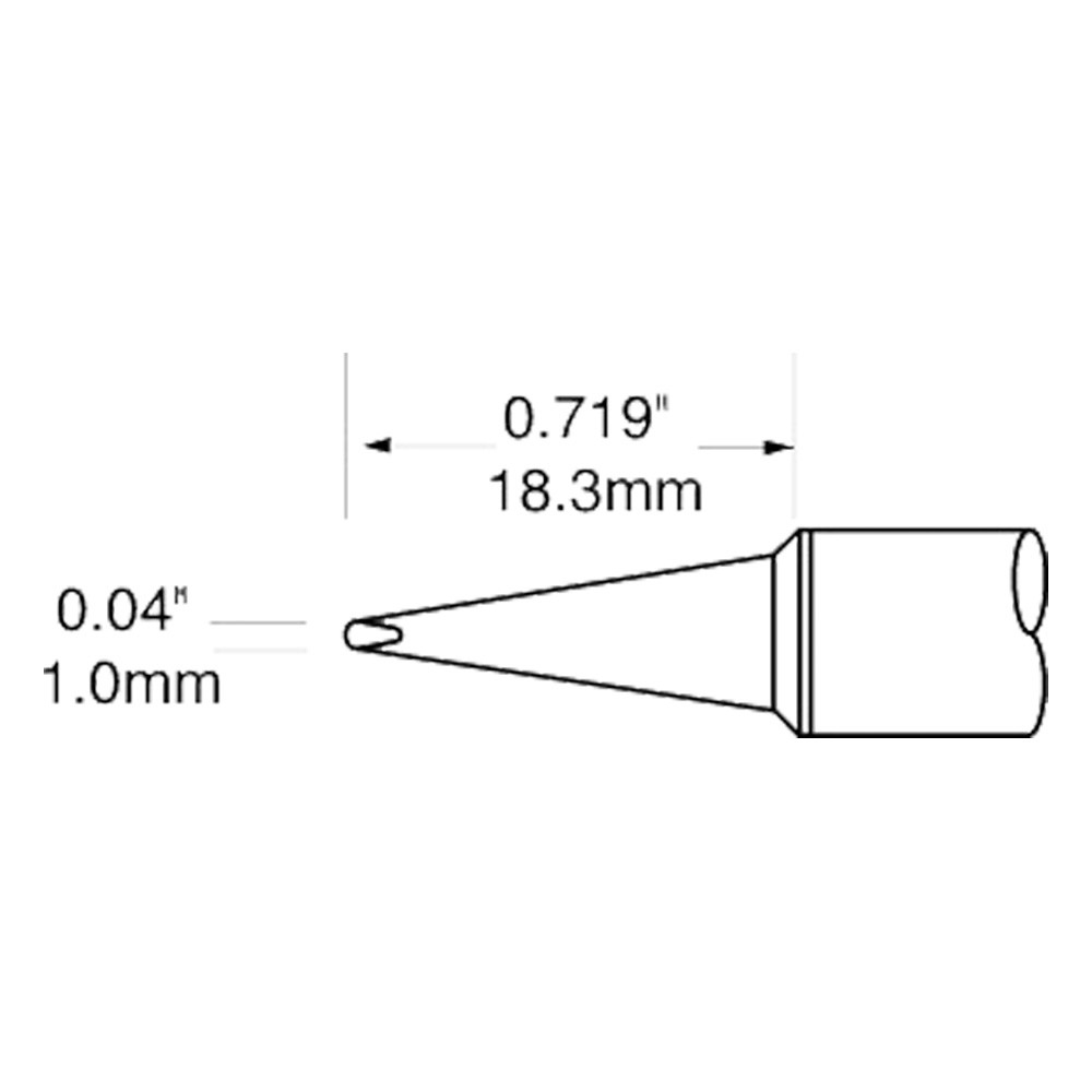 Lödpatron för PS- och MFR-handstycken, 5,0 x 10,0 mm, mejsel