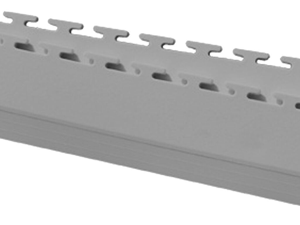 PVC floor ramp, grey (RAL7015), 10 mm > 1 mm, 500 x 90 mm, 1 piece