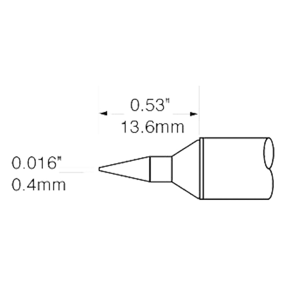 Solder cartridge for PS and MFR systems, 0.4 x 13.6 mm, tapered