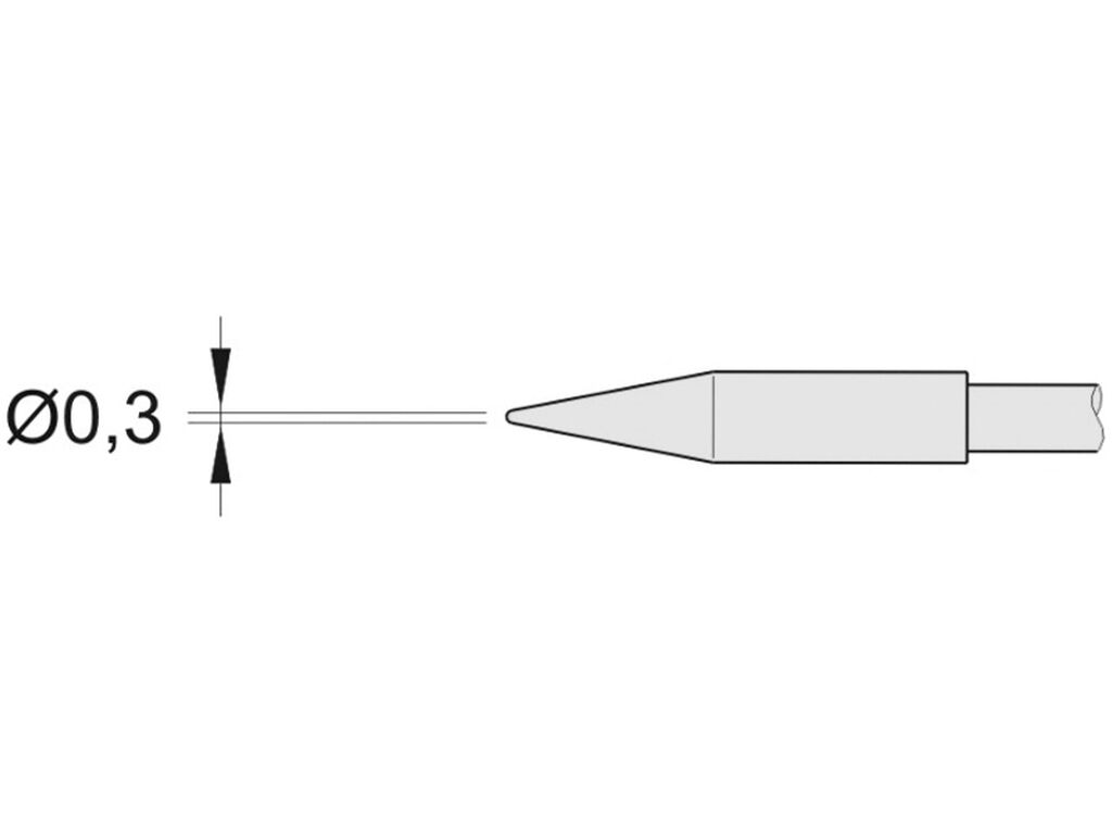 Soldering tip for T210-A / T210-NA, pointed, straight, C210001