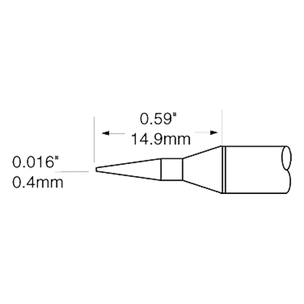 Solder cartridge for MFR-H1-SC, 0.4 x 14.9 mm, conical, 460 °C