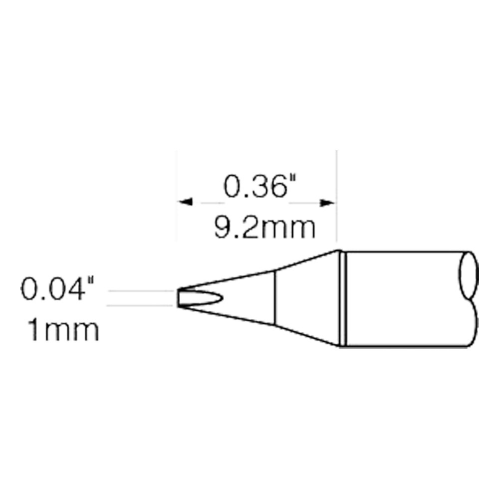 Solder tip for MFR-H1-SC, 1.0 mm, 9.20 mm, chisel