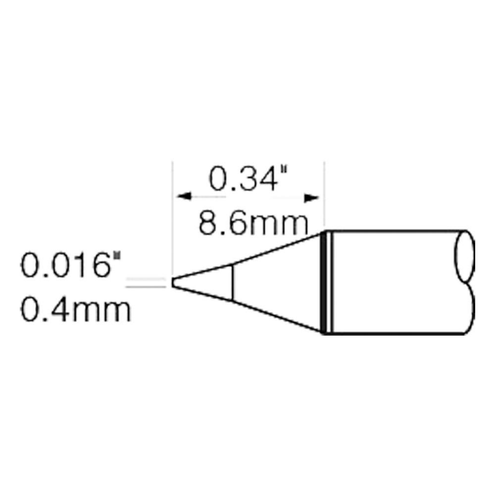 Soldering tip for MFR-H1-SC, 0.4 mm, 8.6 mm, conical