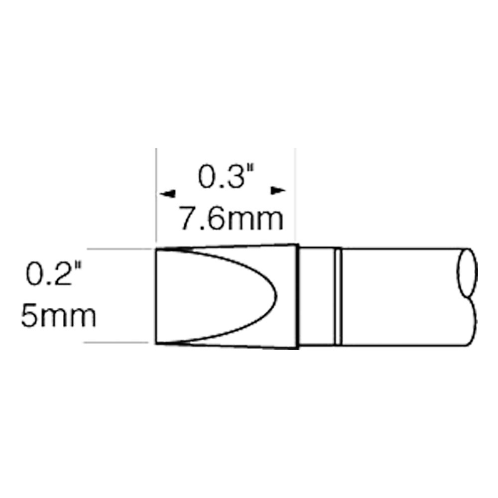 Solder cartridge for MFR-H1-SC, 5.0 x 7.6 mm, chisel, 460 °C