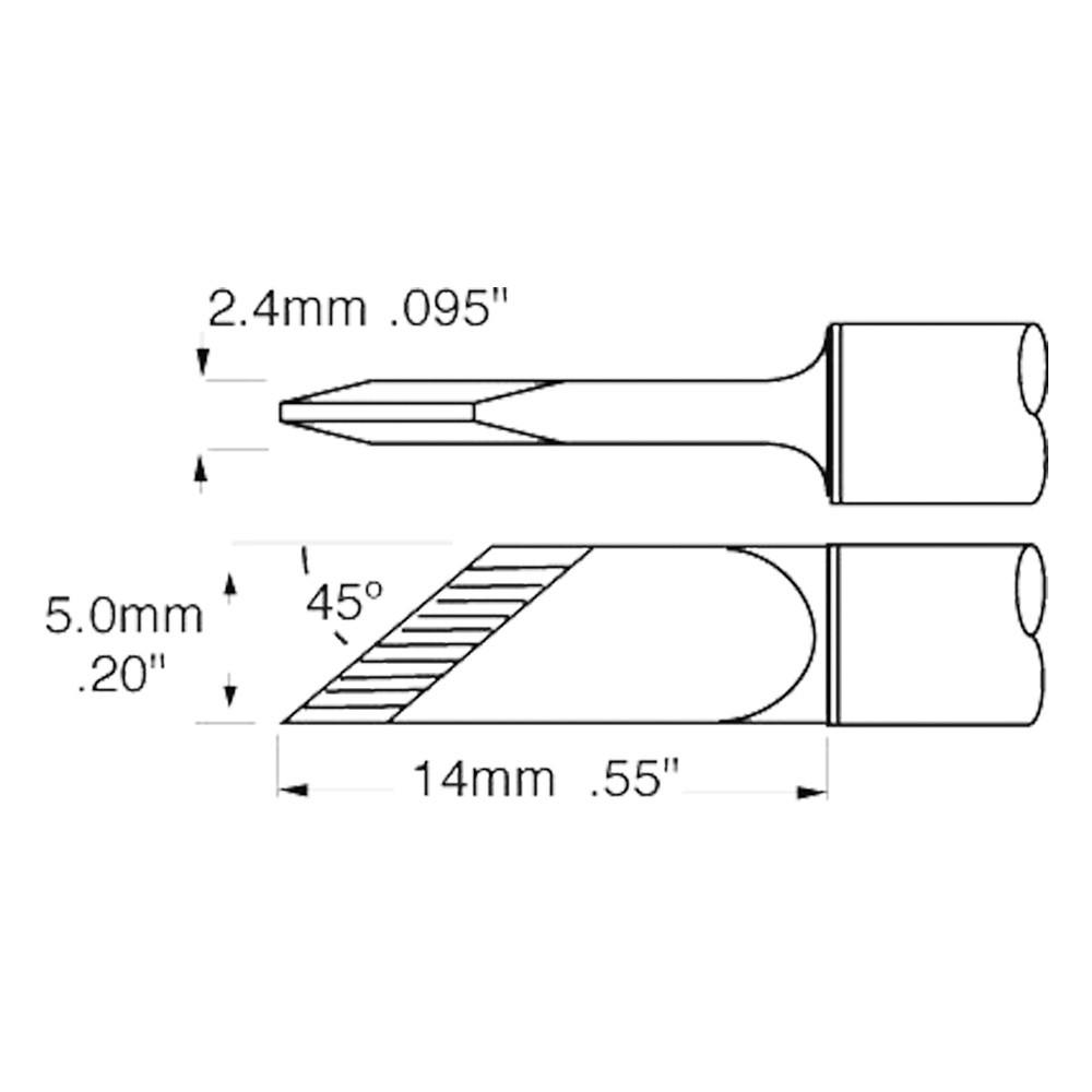 Solder cartridge for MFR-H1-SC, 5.0 x 14.0 mm, blade, 460 °C