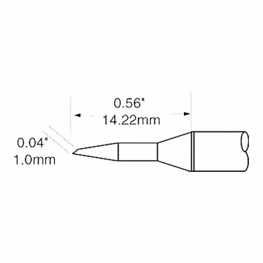 Solder tip for MFR-H1-SC, 1.0 mm, 14.22 mm, tapered, beveled - 2