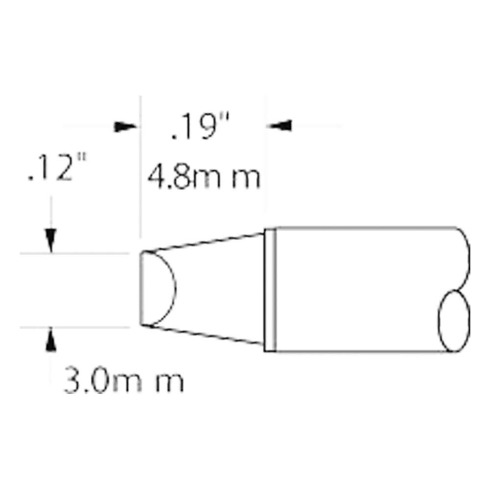 Soldering tip for MX-500 STTC, 3.0 mm, 4.8 mm, chisel