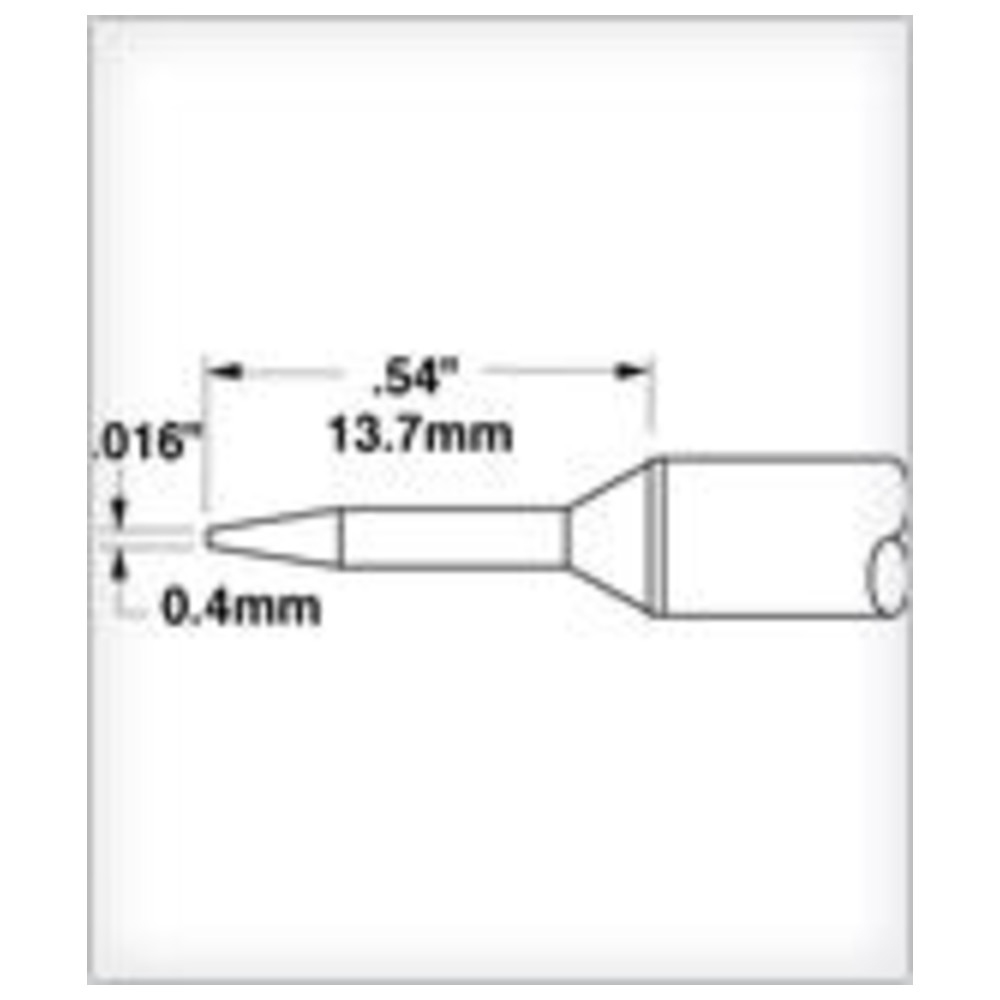 Soldering tip for MX-500 STTC, 0.4 mm, 13.7 mm, conical