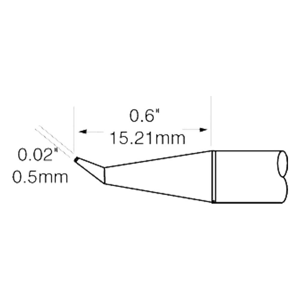 Solder tip for MFR-HSR, 1.5 x 16.5 mm, horseshoe-shaped, beveled