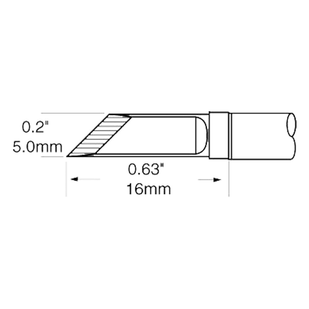 Solder tip for MFR-HSR, 5.0 x 16.0 mm, blade