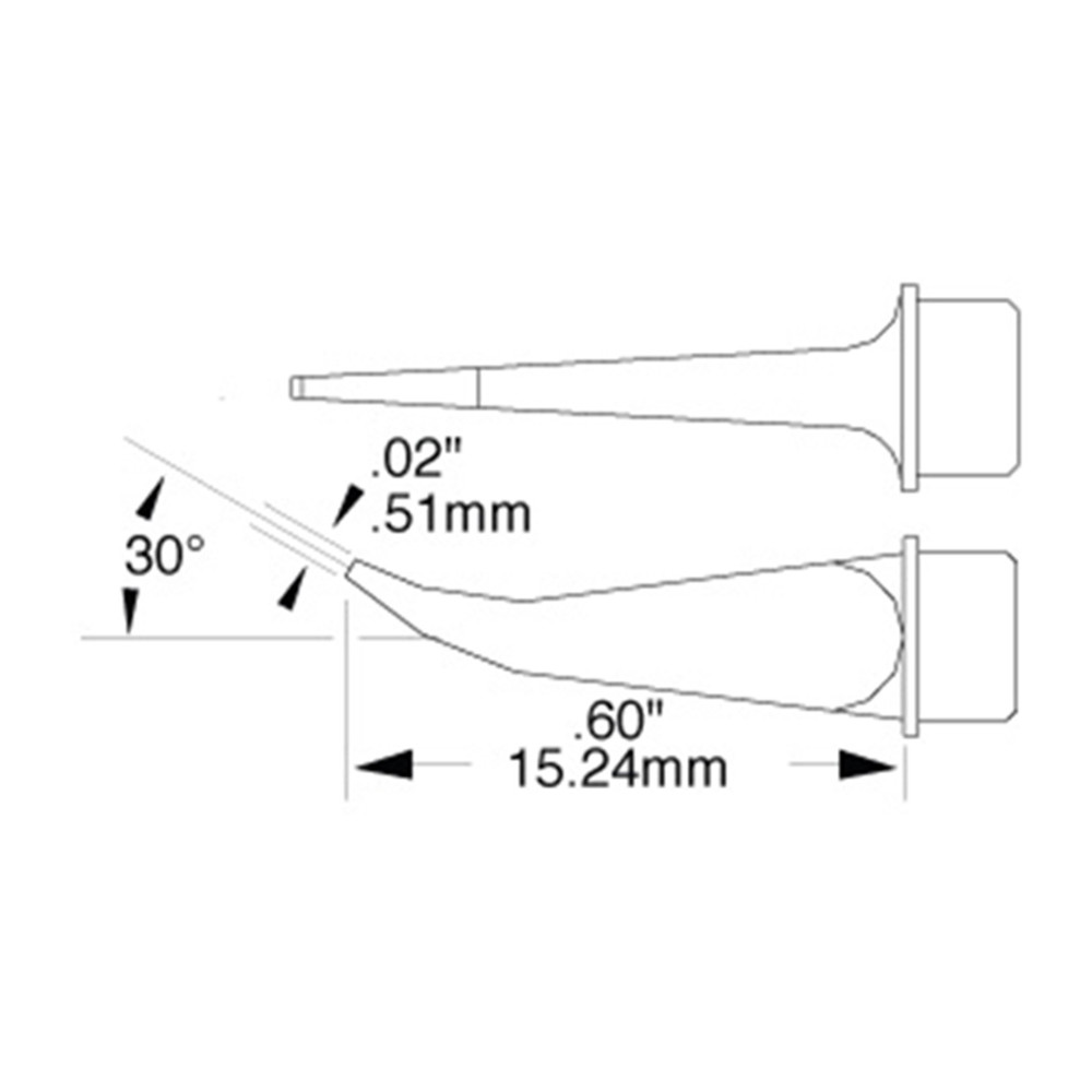 Solder cartridge SMTC-0172, for OKi MX series, 0.51 mm, 15.24 mm, angled - 2