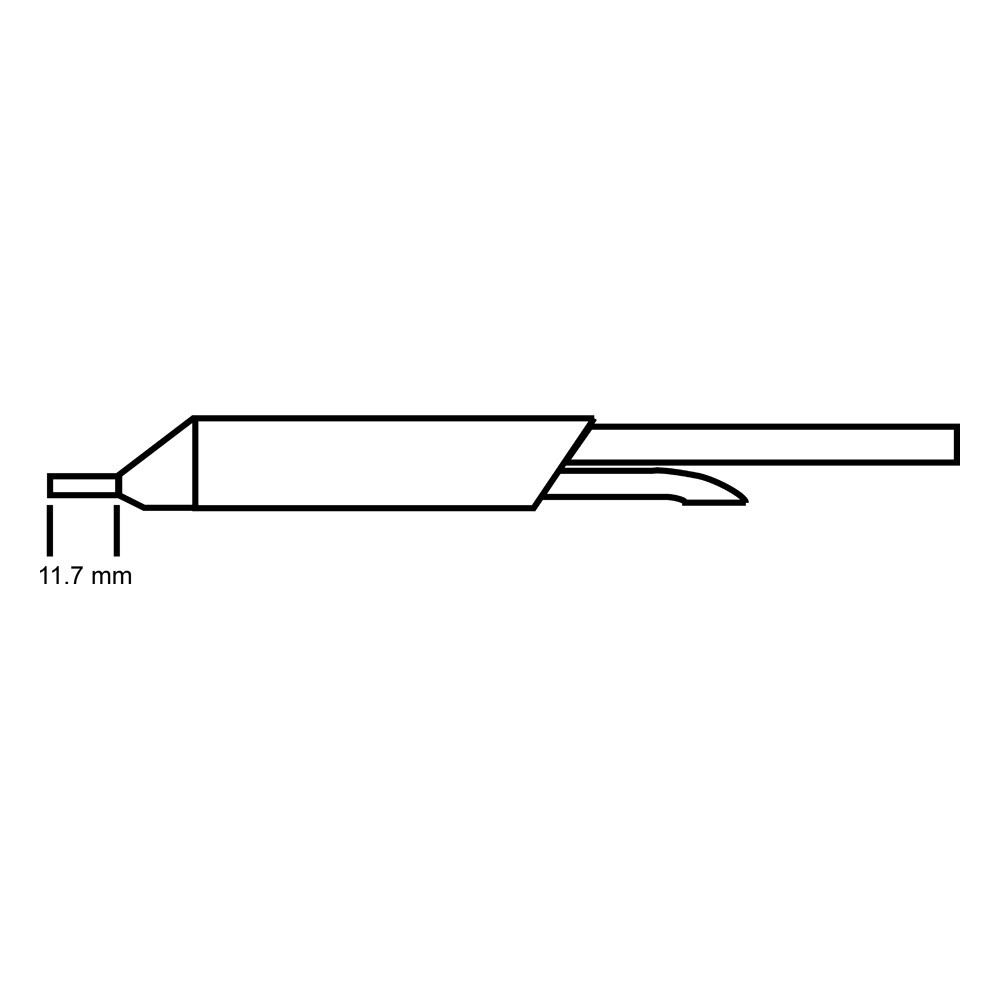 Desoldering tip for MX-DS1, 1.2/1.79 mm, long, 485 °C
