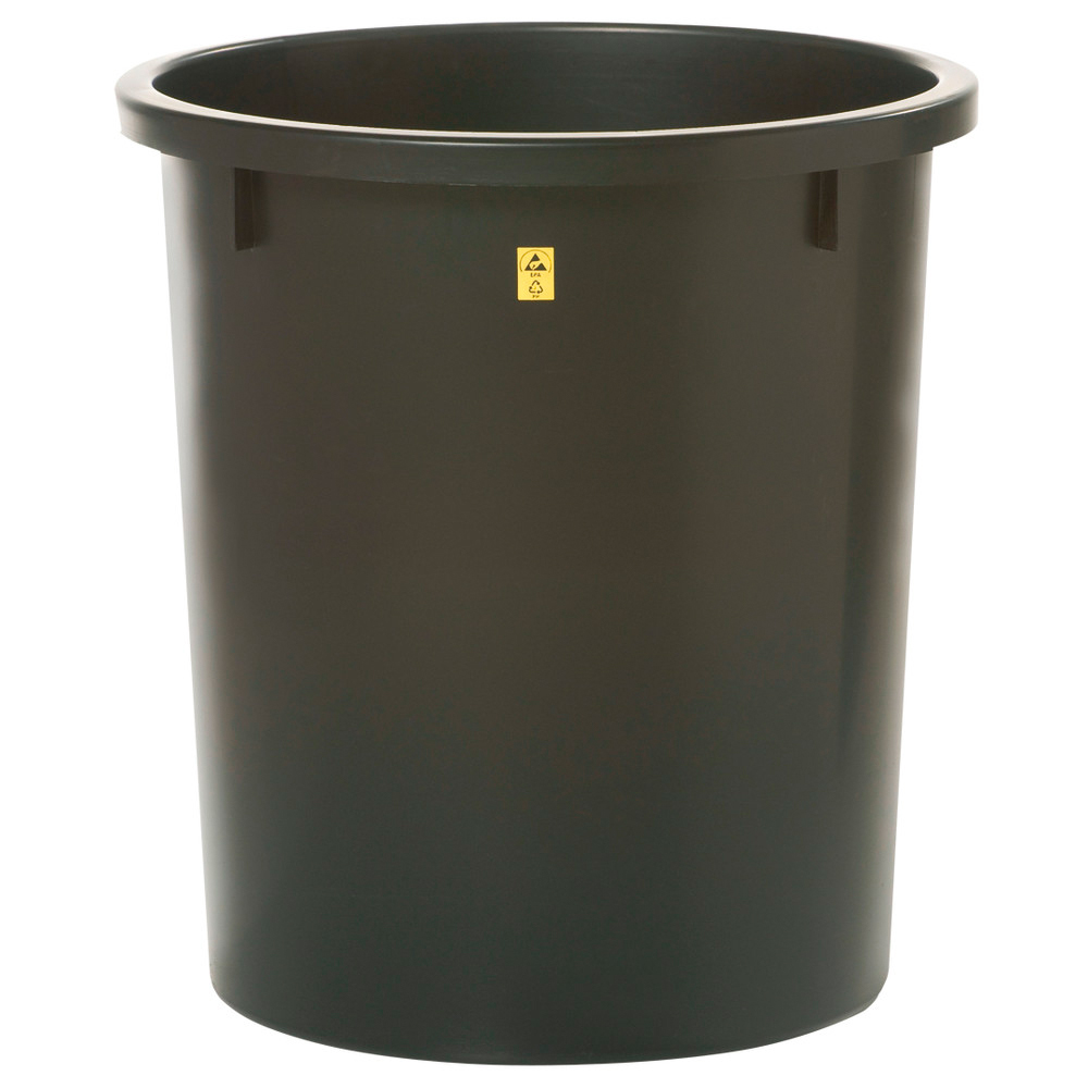 Wastebasket, ESD, capacity 35 L, Ø 395 mm, 420 mm