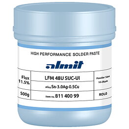 Blyfri lödpasta, LFM 48W SUC UI, 10–28 µm, burk 500 g