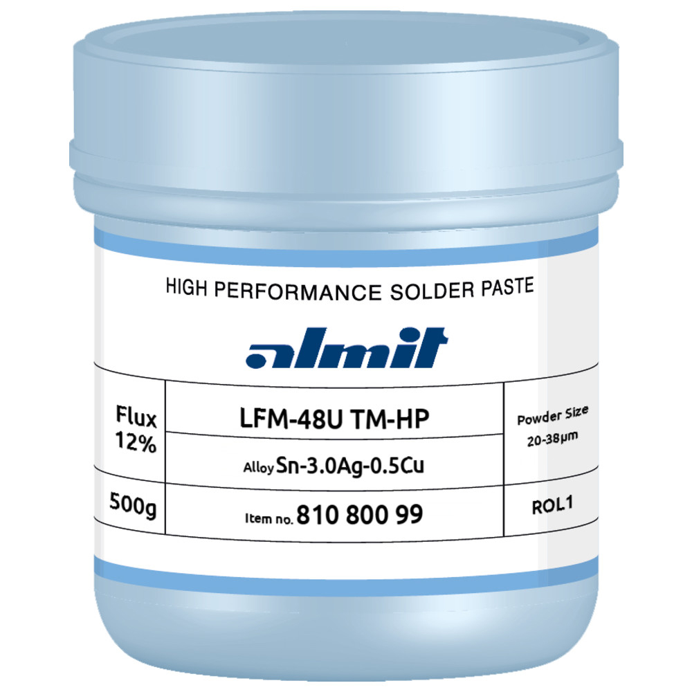 Lödpasta, LFM-48 TM-HP, 20–38 µ, burk 500 g