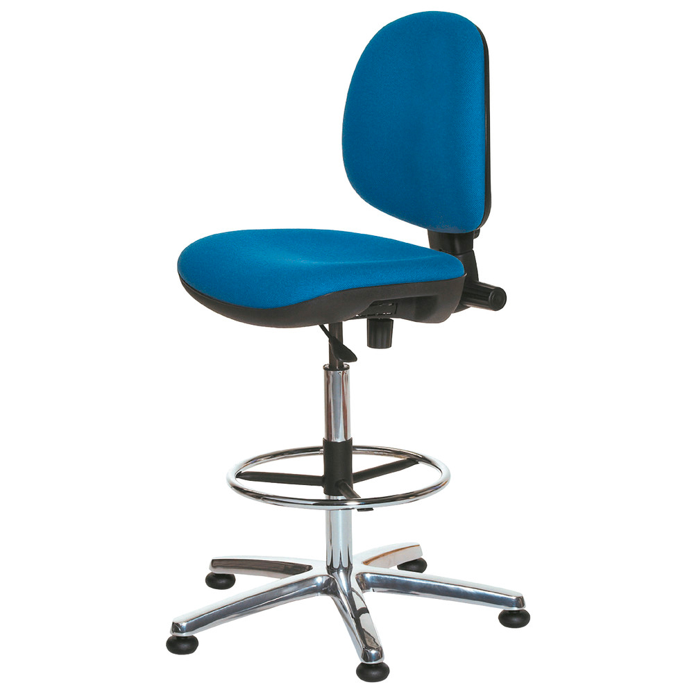 Economy Swivel Chair, High-back version with glides, ESD, black