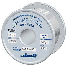 Blyfri lödtråd, Gummix 21Zeta SJM-03-S, 1,2 mm, 500 g